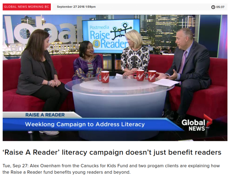 Alex Oxenham and two Canucks Family Education Centre clients explain how the Raise-a-Reader fund benefits young readers and beyond